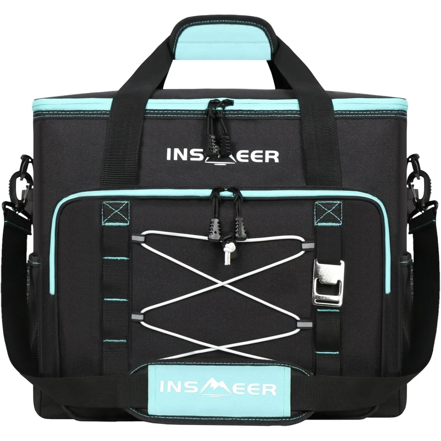 INSMEER Cooler Bag Large - 30-80 Cans, Reusable 55L/25L Soft Cooler Bags, Insulated Grocery Bags - Cooler with Bottle Opener & Removable Shoulder Strap - for Beach, Camping, Picnic, Travel - Outdoor