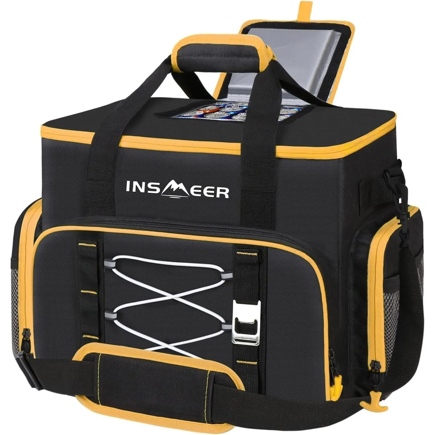 INSMEER Cooler Bag Large - 30-80 Cans, Reusable 55L/25L Soft Cooler Bags, Insulated Grocery Bags - Cooler with Bottle Opener & Removable Shoulder Strap - for Beach, Camping, Picnic, Travel - Outdoor