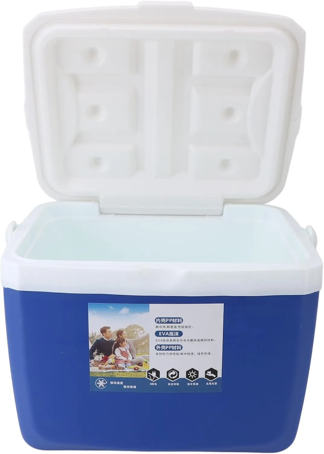 Insulated Cooler, 13L Portable Cooler Box Camping Coolers Leakproof Outdoor Cooler with Carry Handle Small Cooler Hard Shell for Beach, Drink, Beverage, Camping, Picnic, Fishing,
