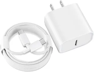 iPad Fast Charger,iPad Charger Fast Charging USB C Wall Chargers Block Plug Type C 6FT USB C to C Charging Cable Cord for iPad Pro 13/12.9/11 inch,iPad Air 6/5/4/M3/M2/A16,iPad Mini 6/7th,iPad 10/11th