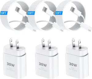 iPhone 14 13 12 11 Charger Fast Charging[MFi Certified],10Ft Extra Long USB C to Lightning Cable Cord & 30W USB C iPhone Charger Type C Chargers for iPhone 14/13/12/11 Pro Max,Plus,Mini,Pro/XS/SE/iPad