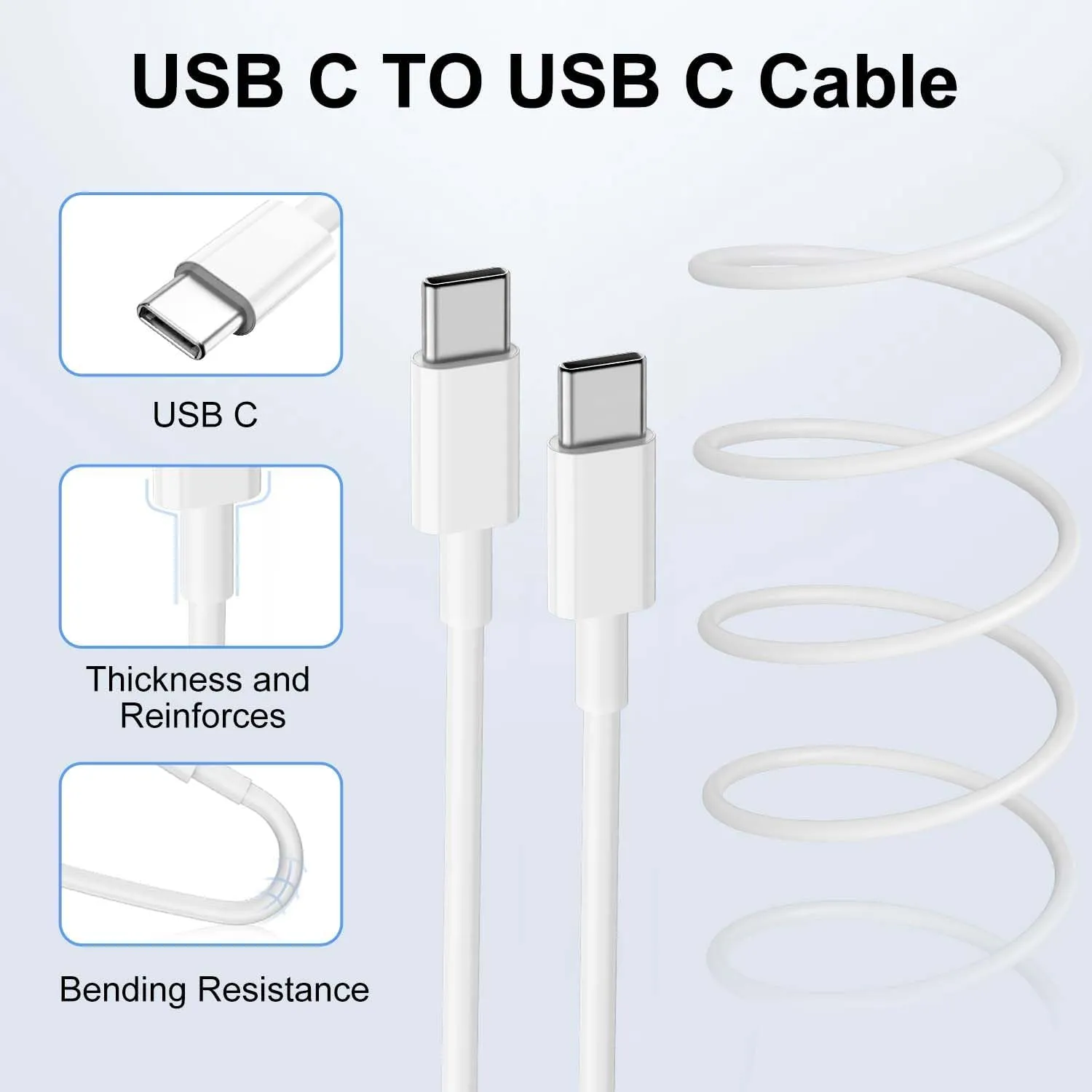 iPhone 15 16 Charger Fast Charging 10 ft USB C to USB C Cable Long,Apple USBC Wall Charger Block Power Adapter Plug Cube Brick for iPhone 16/16 Pro/16 Pro Max/16 Plus/15/15 Pro/15 Pro Max/iPad