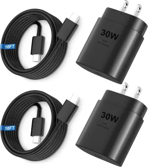 iPhone 16 15 Pro Max Charger Fast Charging, 30W USB-C iPhone 15 16 Pro Max Fast Charge Block with 10FT Long USB C Cable for iPhone 16 Pro Max/16 Pro/15 Pro Max,iPad,Samsung Galaxy S24
