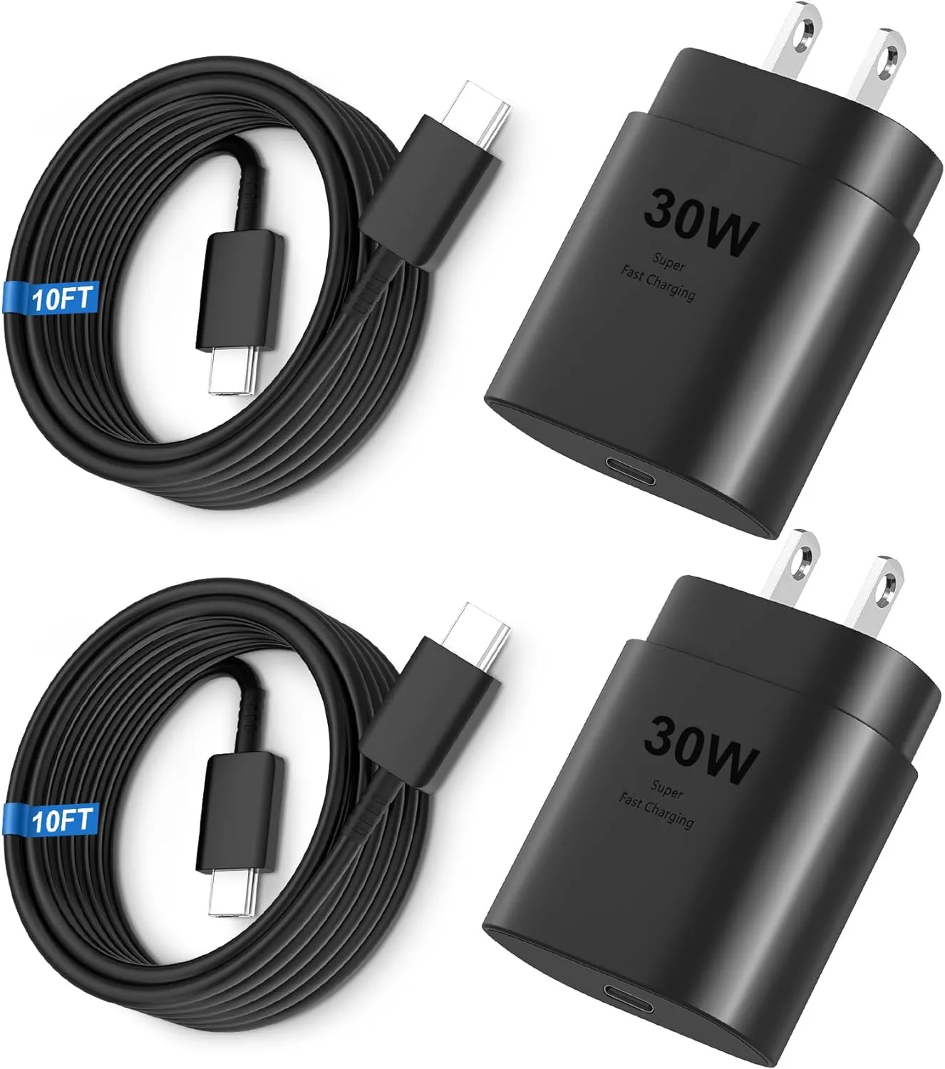iPhone 16 15 Pro Max Charger Fast Charging, 30W USB-C iPhone 15 16 Pro Max Fast Charge Block with 10FT Long USB C Cable for iPhone 16 Pro Max/16 Pro/15 Pro Max,iPad,Samsung Galaxy S24