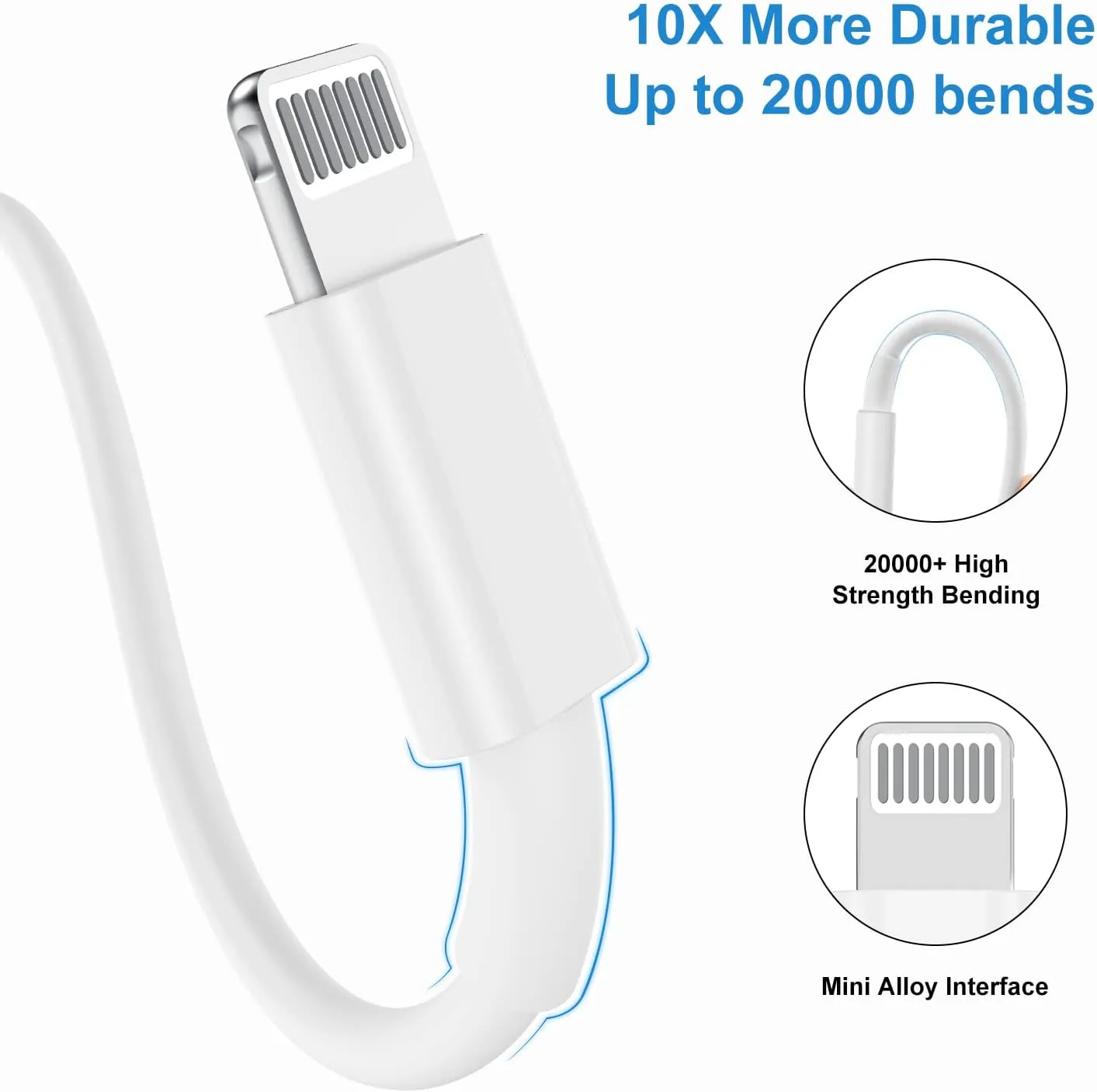 iPhone Charger Cable 10 Ft,[Apple MFI Certified] 3Pack Extra Long USB to Lightning Cable 10 Feet,Apple Charging Power Cord 10 Foot for iPhone 14 13 12 11 Pro Max Mini XR X 9 8 7Plus 6s ipad