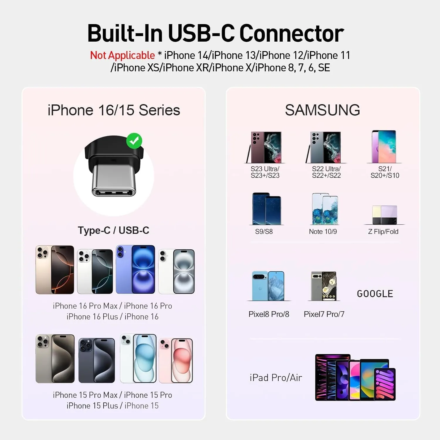 iWALK USB-C Portable Charger for iPhone 15/16, Mini 20W 4800mAh Wireless Power Bank Fast Charging Travel Battery Pack Compatible with iPhone 16/15/15 Plus/15 Pro/15 Pro Max, Andriod Phone Samsung