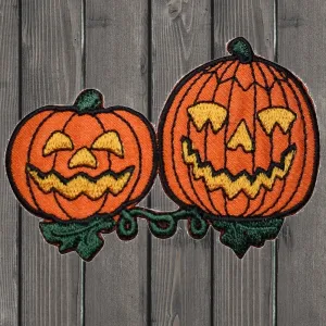 Jack-O-Lantern Embroidered Patch — Iron On