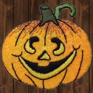 Jack-O-Lantern Embroidered Patch — Iron On