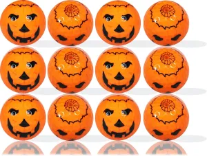 Jack-O-Lantern Pumpkin Golf Balls - One Dozen: Embrace Halloween Fun on The Green- Perfect for Halloween Enthusiasts !