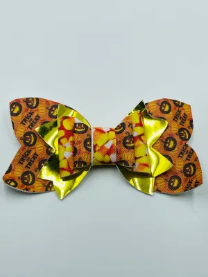 Jack O Lantern Stacked Bow Large