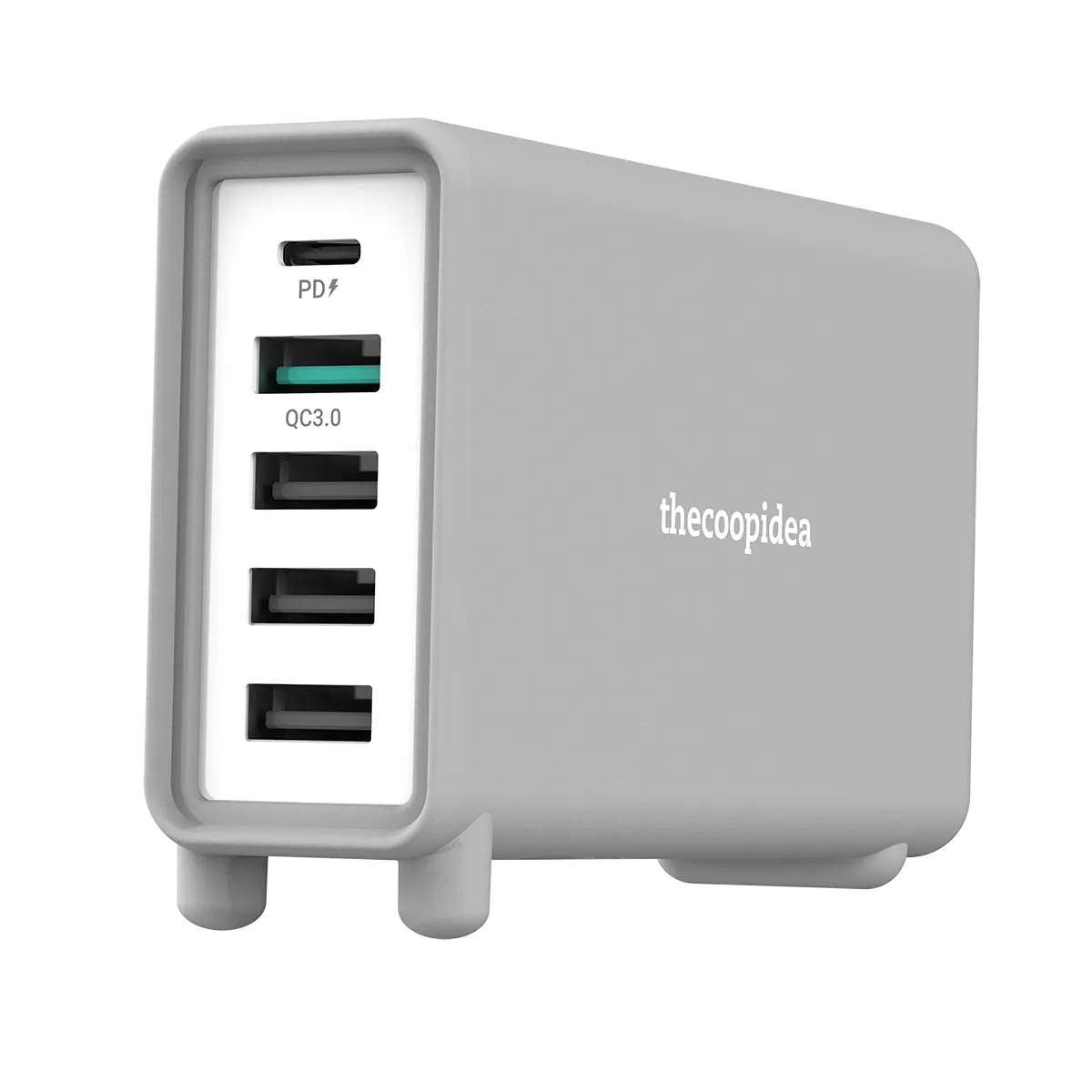 JELLO - 32W 5 Port PD Charger with USB-C and 4 USB-A output (UK plug)