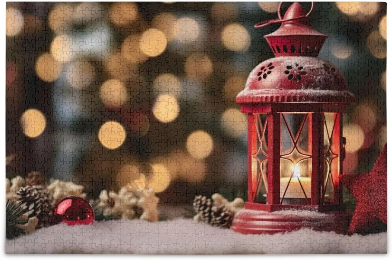 Jigsaw Puzzle 1000 Pieces for Adults Christmas Lantern Wood Puzzles Educational Brain Toys 21215240