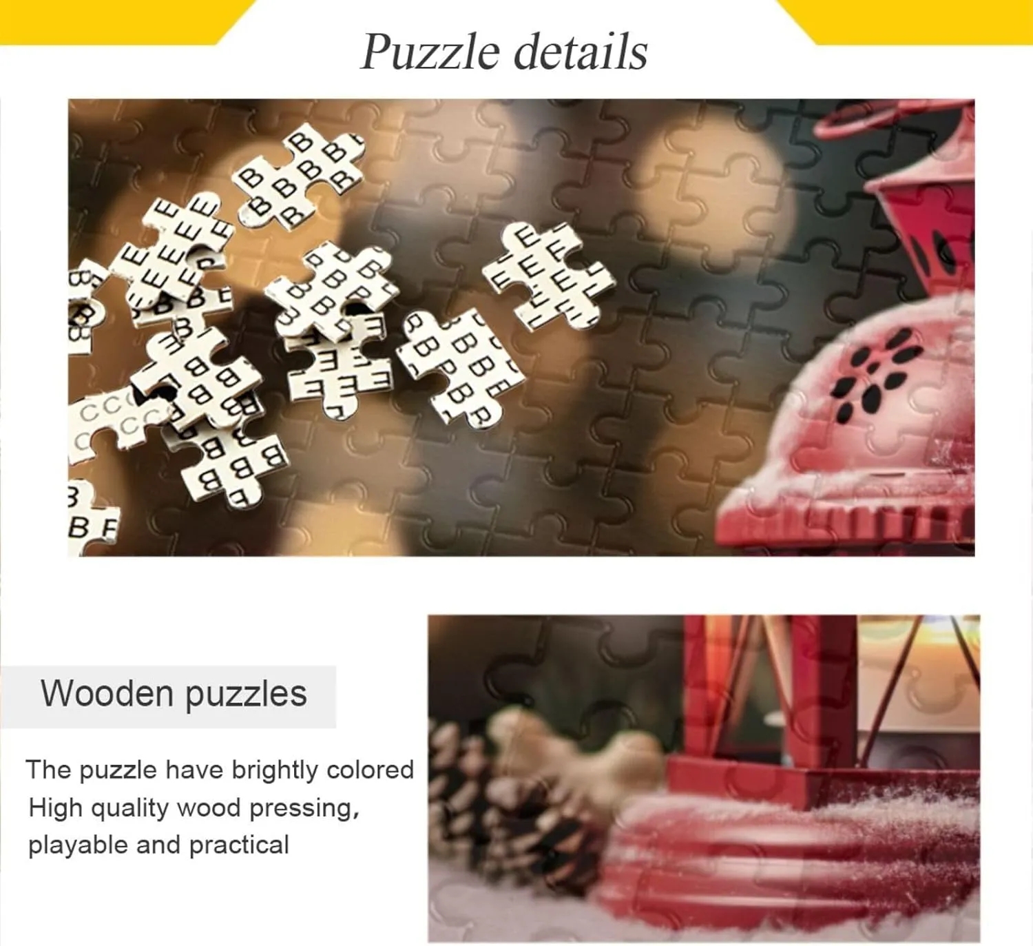 Jigsaw Puzzle 1000 Pieces for Adults Christmas Lantern Wood Puzzles Educational Brain Toys 21215240