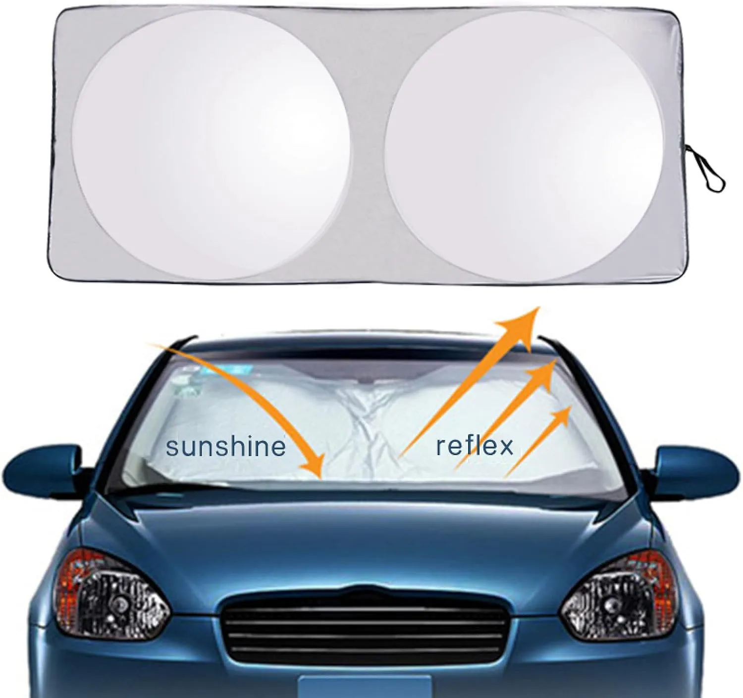 JINYISI for Daewoo Winstom Espero Nexia Matiz Lanos,Auto Car Front Rear Window Visor Windshield Block Cover Car Sunshade Film