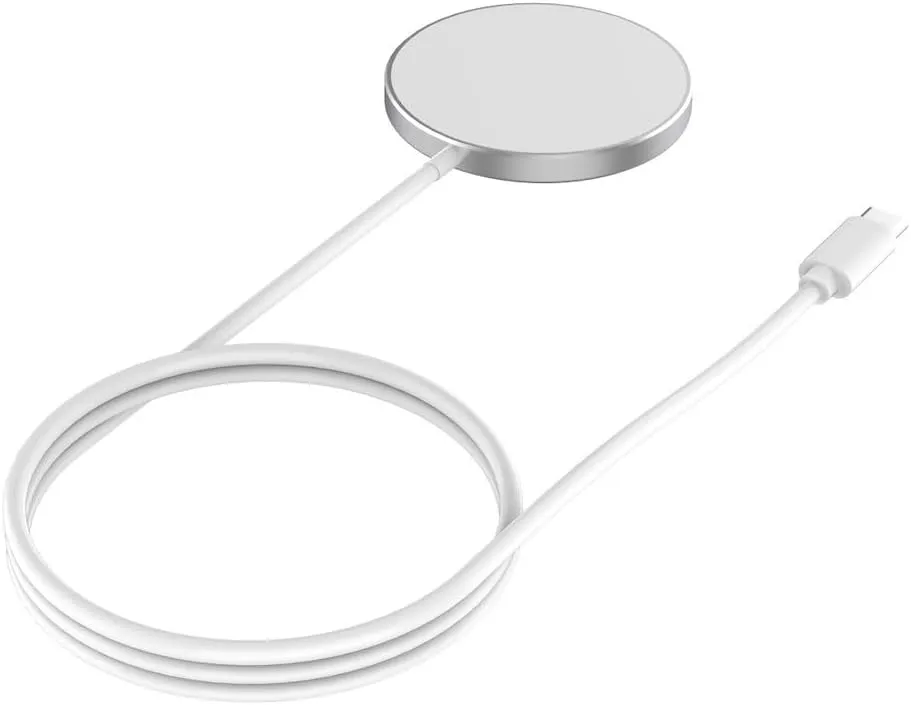 JOBY Magnetic Wireless Charger, Wireless Charger Compatible with MagSafe, Qi Technology, 15W Fast Charging, Compatible with iPhone and Android Smartphones, 1m USB-C Cable, Grey