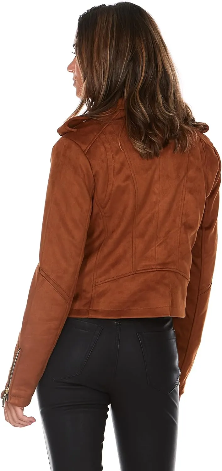 JOUJOU Womens Faux Suede Jacket, Stylish Clothing, Luxury Fashion