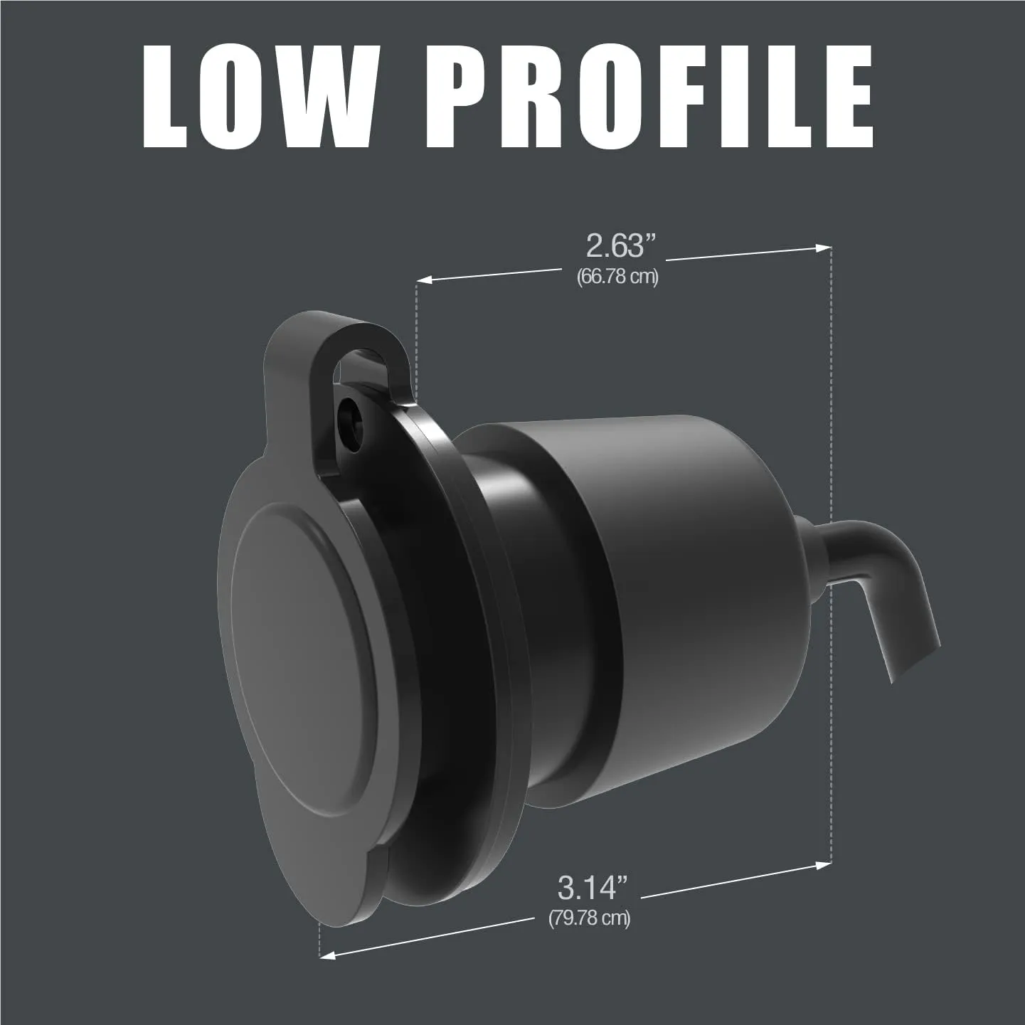 Journeyman-Pro 5279 15 Amp 120-125 Volt, NEMA 5-15 Flanged Outlet, Black Commercial Grade, 2 Pole-3 Wire, Straight Blade Plug Charger Receptacle (w/ Front & Back Covers)