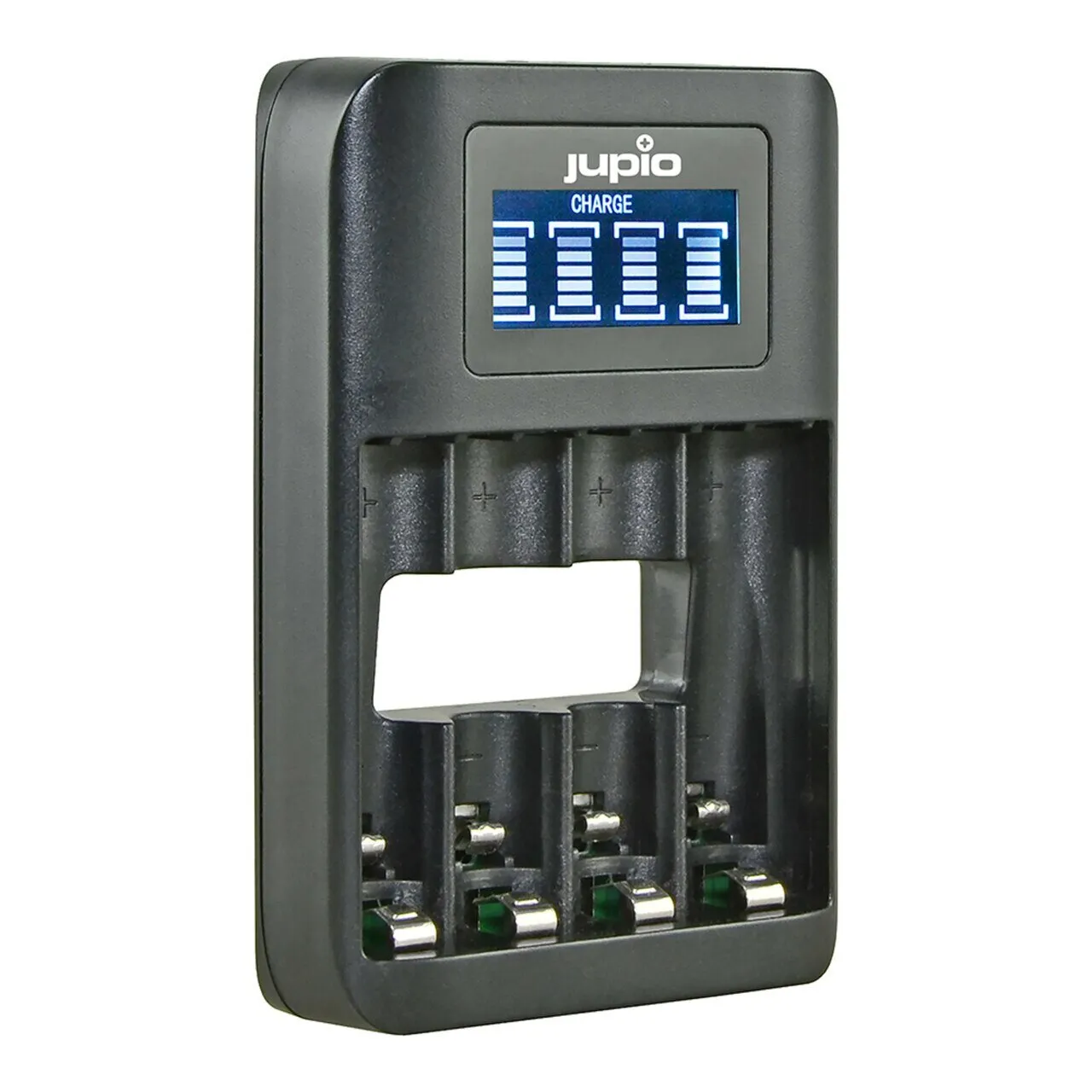 Jupio 4 Slot Rechargeable AA & AAA Batteries with USB Fast Charger & LCD Screen