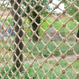 Jute Hemp Rope Nets for Safety & Decorative,Rope Ladder for Kids and Pet,Versatile Rope Net,Tree House Climbing Child Safety Stair Balcony Railing Protect(Size:2mx6m(6.5x19.6ft),Color:Diamond Mesh)