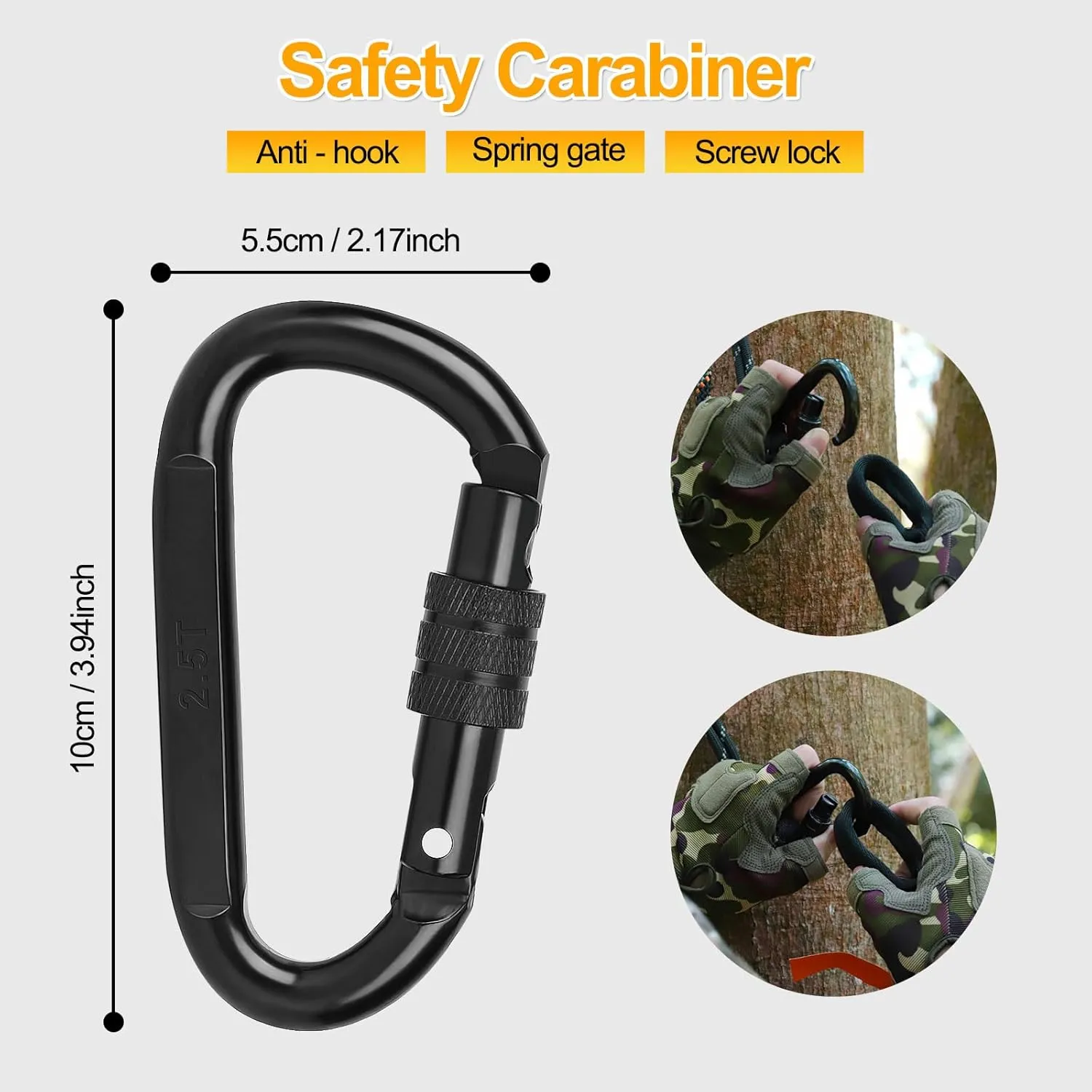 Kalkal Tree Stand Safety Rope, 30FT Reflective Lifeline Hunter Safety Harness for Tree-Stand Hunting
