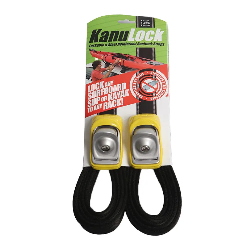 Kanulock Lockable Roof Rack Straps 4m