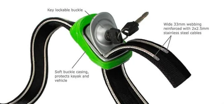 Kanulock Lockable Tiedown Set 3.3m/11ft