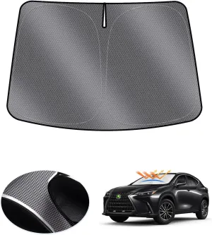 Karltys Windshield Sun Shade for 2022-2024 2025 Lexus NX NX250 NX350 NX350h NX450h  Accessories, UPF50  Reflective Front Window Sunshade for Lexus NX Foldable Sun Visor Protector Keep Car Cooler
