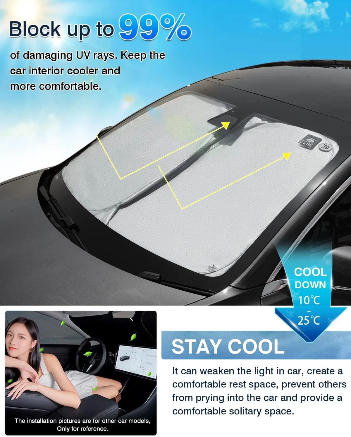Karltys Windshield Sun Shade for 2022-2024 2025 Lexus NX NX250 NX350 NX350h NX450h  Accessories, UPF50  Reflective Front Window Sunshade for Lexus NX Foldable Sun Visor Protector Keep Car Cooler