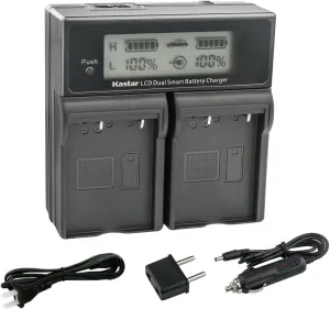 Kastar AC LCD Dual Fast Charger for Olympus OM System BLX-1 Battery, Compatible with BCX-1 Charger and OM-1 Camera, 7.2V Output