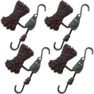 Kayak Tie Down Straps Canoe Bow and Stern Heavy Duty Cargo Ratchet Pulley Rope Hanger