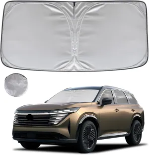 KAYZT Windshield Sun Shade for 2022-2025 Nissan Pathfinder Foldable Sunshade Front Window Custom Fit Car Accessories