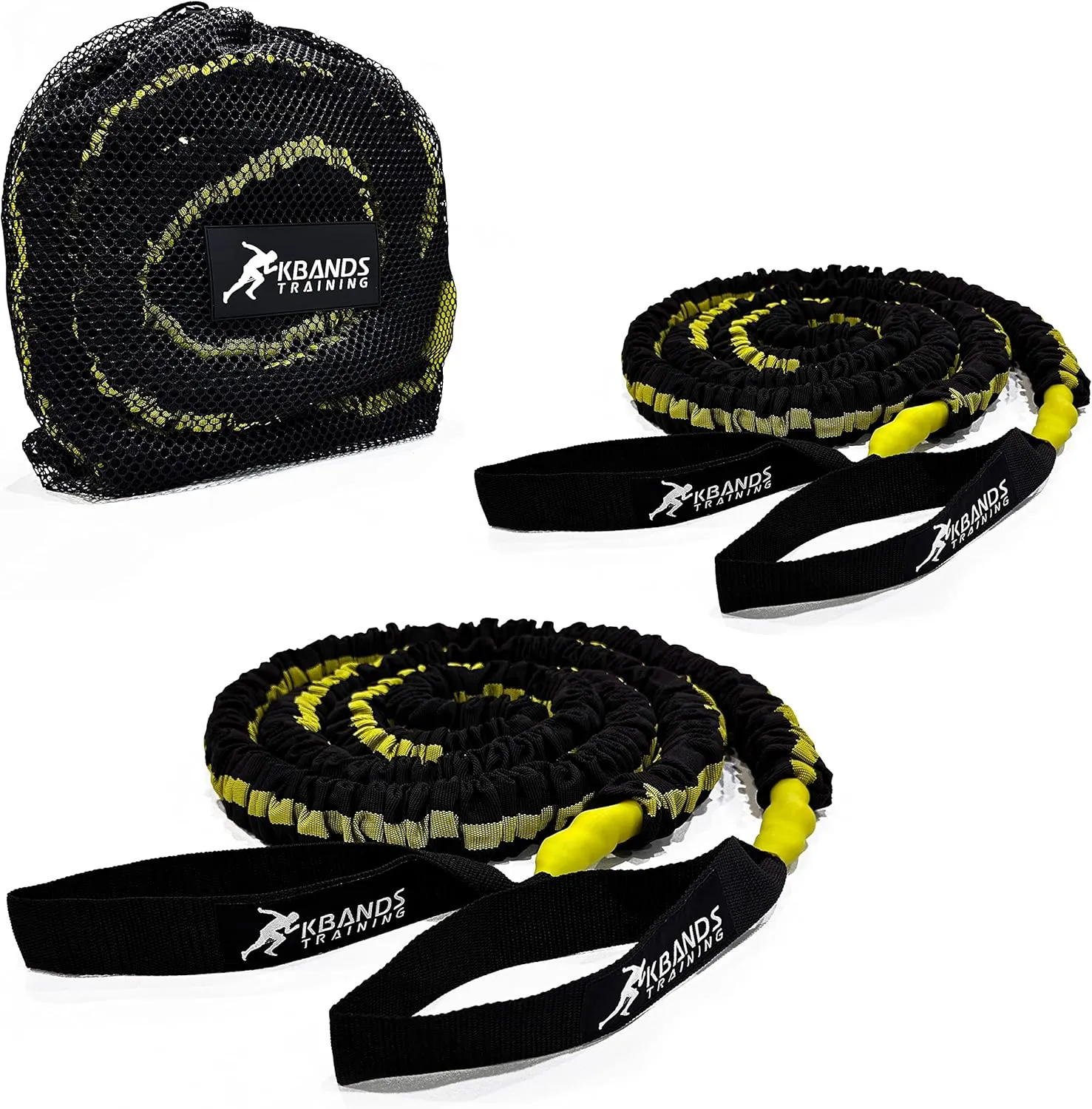 Kbands Victory Ropes - Up to 300 Pounds of Resistance for Anchored Or Release Acceleration Drills - Stretch Distance Up to 40 ft