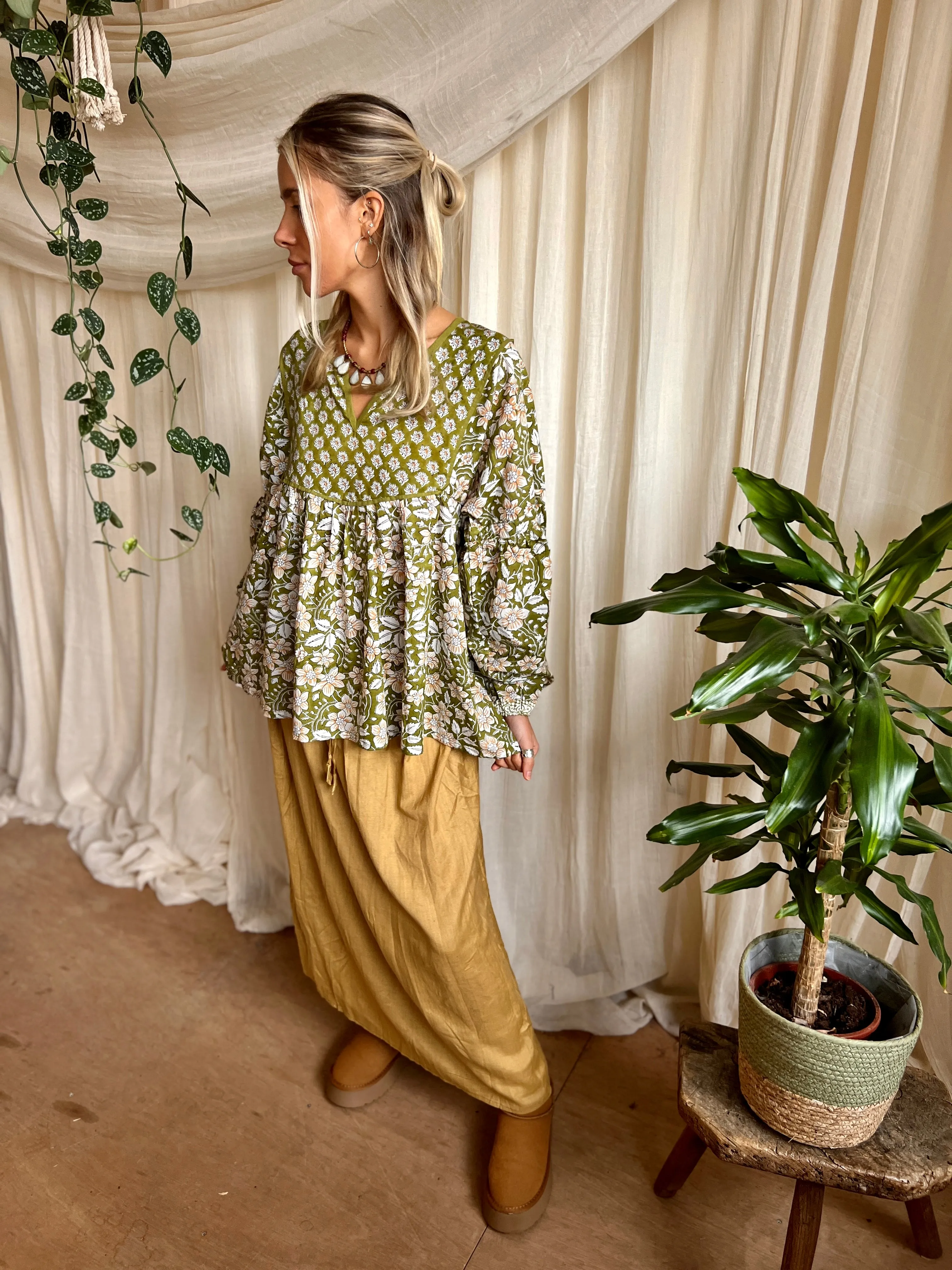Kharibu | Block Print Leila Blouse