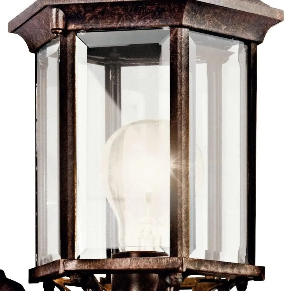 Kichler Chesapeake 17" Outdoor Wall Light in White, 1-Light Exterior Porch Light, Coastal Wall Sconce with Clear Beveled Glass, (17" H x 6.5" W), 49255WH