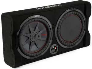 KICKER TRTP 12-inch (30cm) Thin Down Firing Subwoofer and Passive Radiator Enclosure, 2-Ohm, RoHS Compliant (Renewed)
