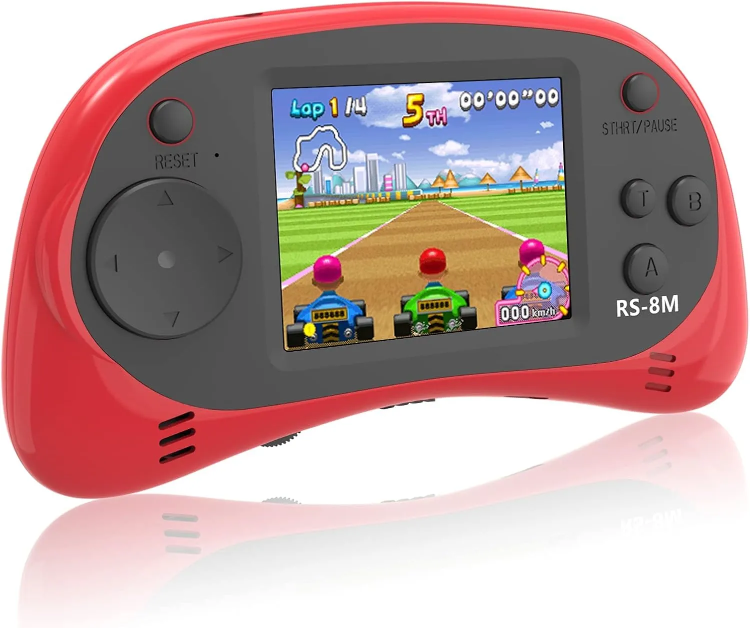 Kids Handheld Games 16 Bit Retro Video Games Console with 220 HD Electronic Games - 2.5'' LCD Portable Travel Games Entertainment Gifts for Boys Girls Ages 4-12 (Classic Red)