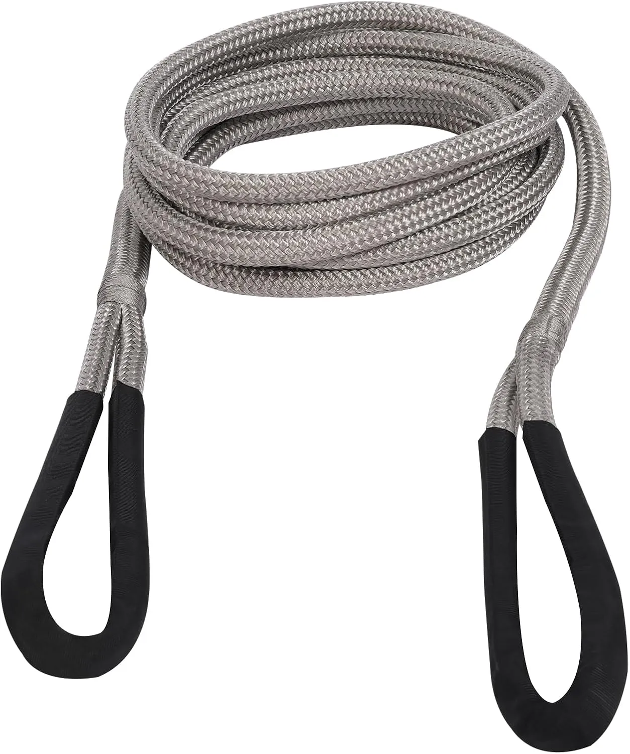 Kinetic Recovery Rope, 5/8" x 20 Feet 15100 lbs Elasticity Energy Snatch Rope Heavy Duty Energy Rope with Handbag Tow Rope for Trucks, UTV, ATV, SUV (Grey)