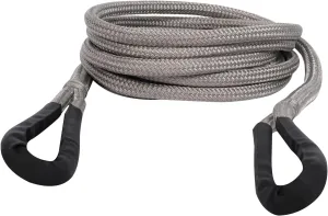 Kinetic Recovery Tow Rope with Handbag, 20ft 15100IBS Snatch Strap Heavy Duty Offroad Towing Straps Kit, for Towing Boats ATVs UTVs Tractors SUVs Trucks (Grey)