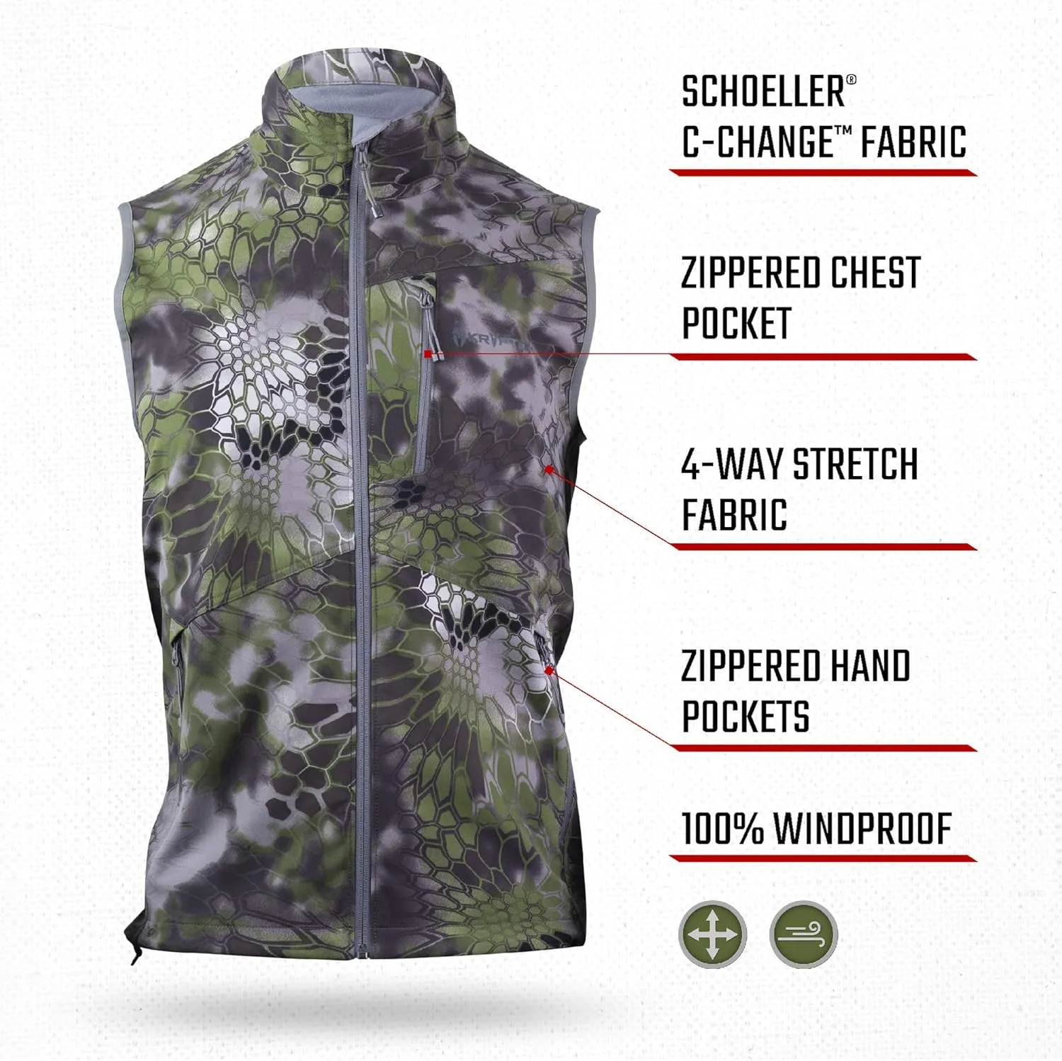 Kryptek Bora Soft Shell Windproof Vest