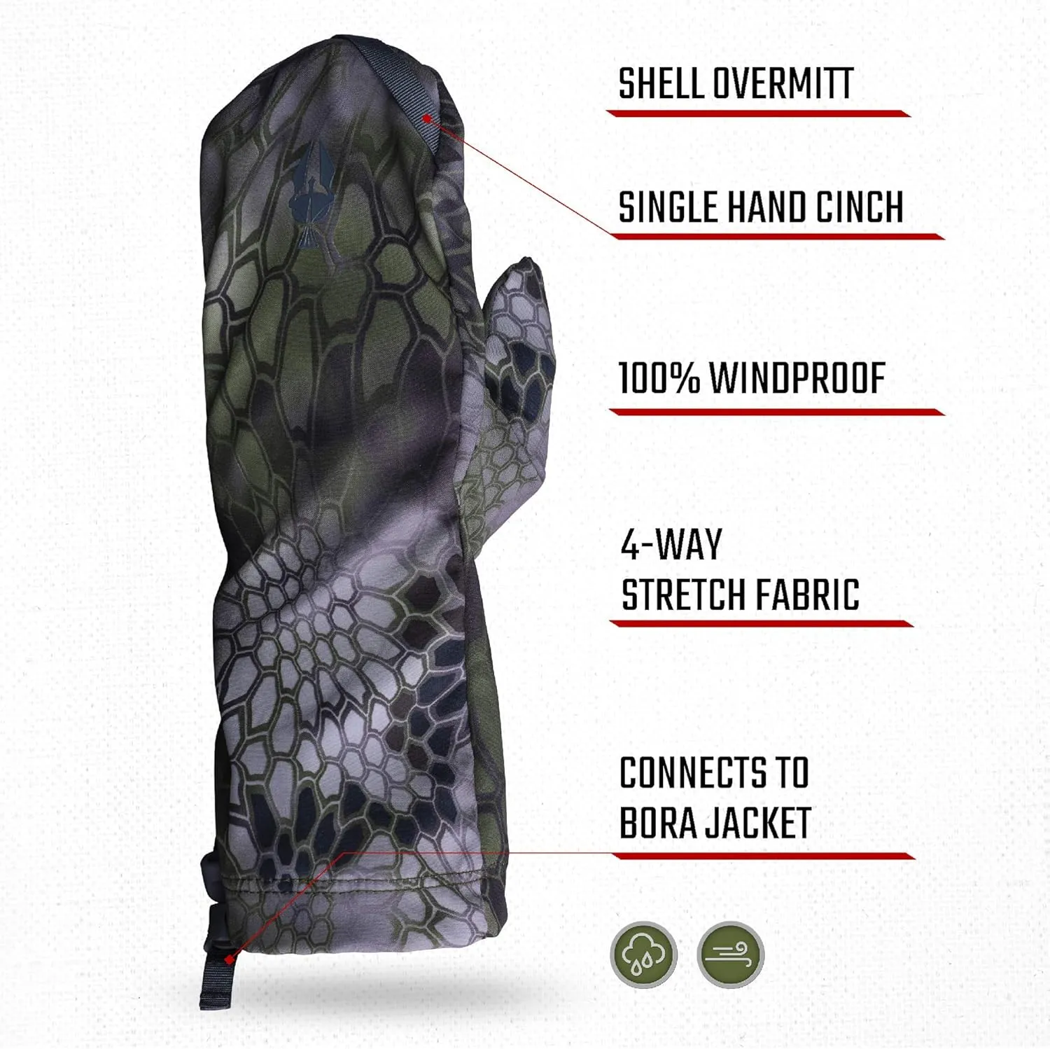 Kryptek Men's Bora Overmitt