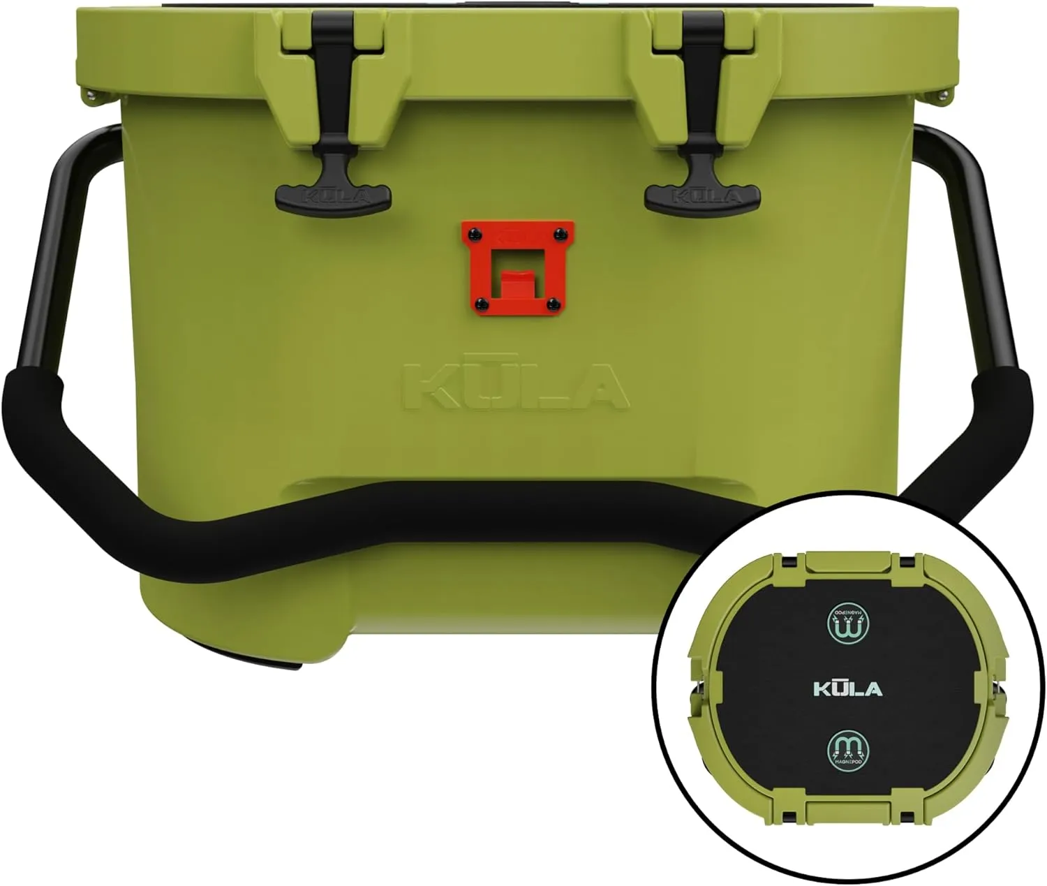 KULA by Bote Hard Shell MAGNEPod Compatible Cooler Travel Handle Rubber Closure Gatorshell Construction Strong Insulation 10 Gallon Capacity Portable Fishing Seat Multiple Colors