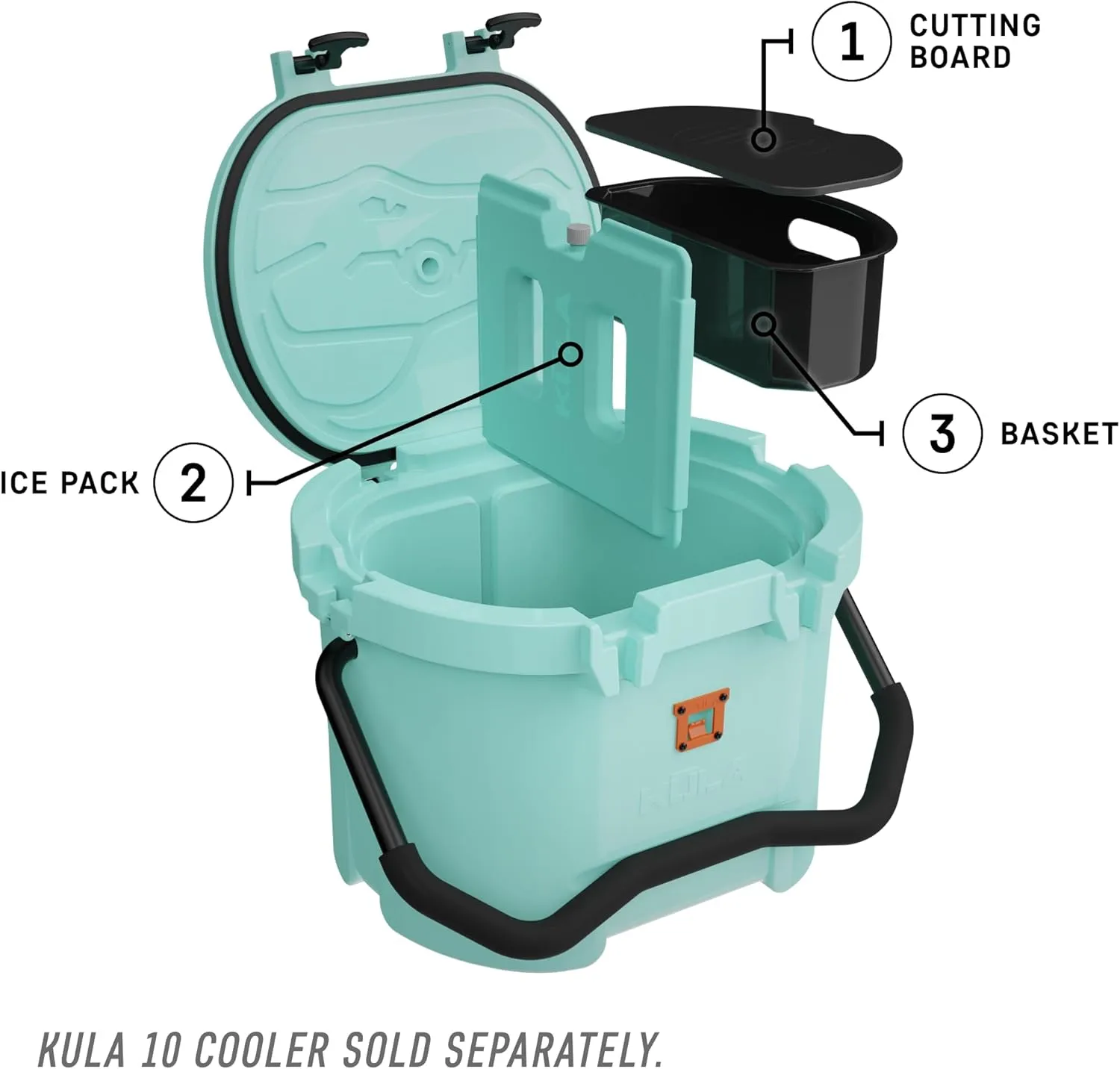 KULA by Bote Hard Shell MAGNEPod Compatible Cooler Travel Handle Rubber Closure Gatorshell Construction Strong Insulation 10 Gallon Capacity Portable Fishing Seat Multiple Colors