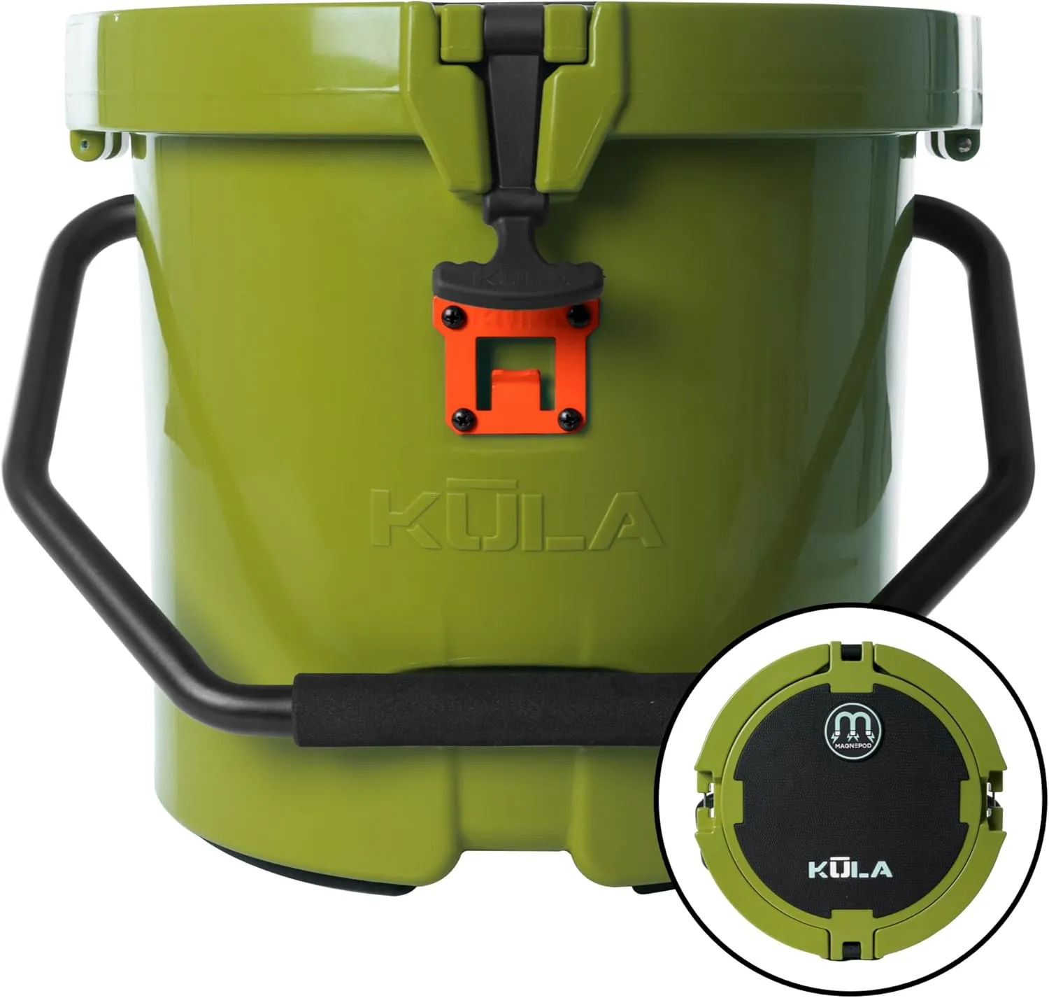 KULA by Bote Hard Shell MAGNEPod Compatible Cooler Travel Handle Rubber Closure Gatorshell Construction Strong Insulation 5 Gallon Capacity Portable Fishing Seat Multiple Colors