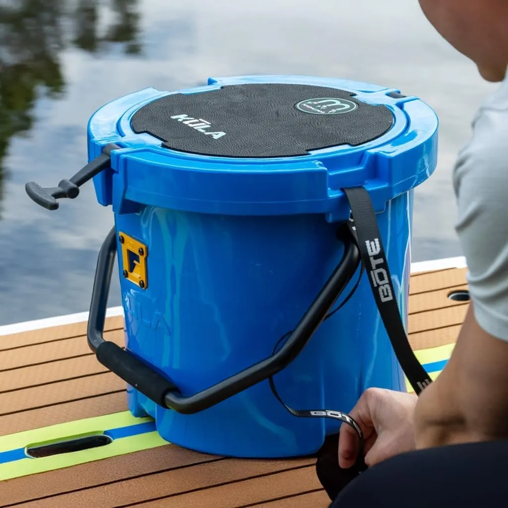 KULA by Bote Hard Shell MAGNEPod Compatible Cooler Travel Handle Rubber Closure Gatorshell Construction Strong Insulation 5 Gallon Capacity Portable Fishing Seat Multiple Colors