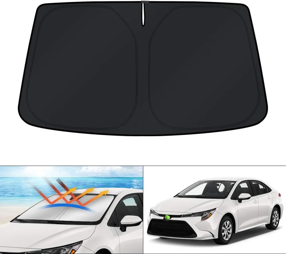 KUST Custom Fit Windshield Sun Shade for 2020-2024 2025 Toyota Corolla (Not for Corolla Cross) Sunshade Sun Visor Protector Foldable Blocks UV Rays Keep Your Cooler