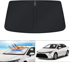KUST Custom Fit Windshield Sun Shade for 2020-2024 2025 Toyota Corolla (Not for Corolla Cross) Sunshade Sun Visor Protector Foldable Blocks UV Rays Keep Your Cooler