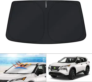 KUST Custom Fit Windshield Sun Shade for 2021-2025 Nissan Rogue 3rd Gen. Accessories (Not for Rogue Sport) Window Shade Cover Sun Visor Sunshield Foldable Protector Blocks UV Rays Keep Your Car Cooler