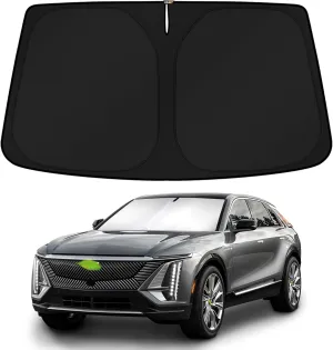 KUST Custom Fit Windshield Sun Shade for 2023-2024 2025 Cadillac Lyriq Electric SUV Accessories Sunshade Sun Visor Protector Foldable Blocks UV Rays Keep Your Car Cooler