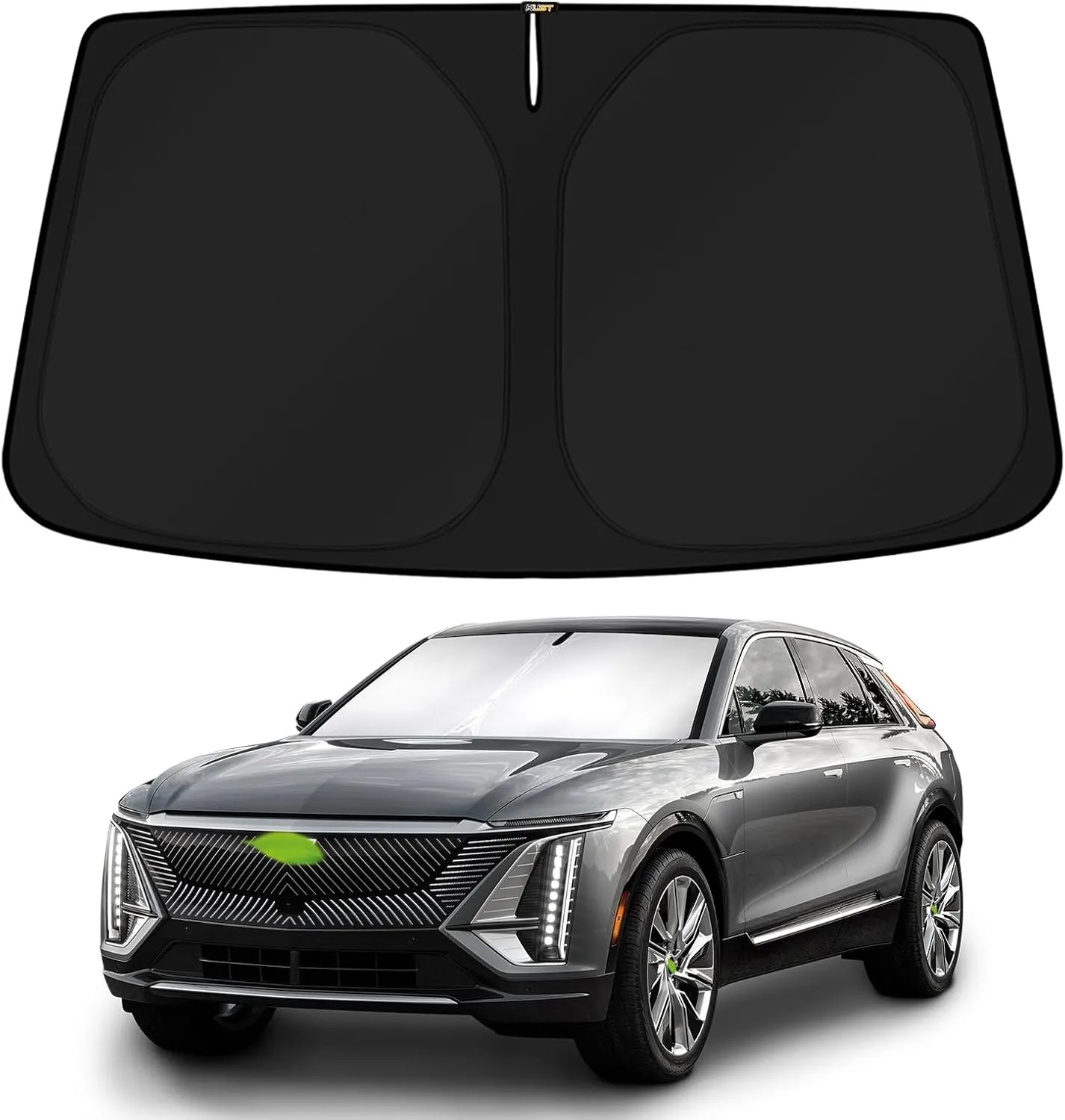 KUST Custom Fit Windshield Sun Shade for 2023-2024 2025 Cadillac Lyriq Electric SUV Accessories Sunshade Sun Visor Protector Foldable Blocks UV Rays Keep Your Car Cooler