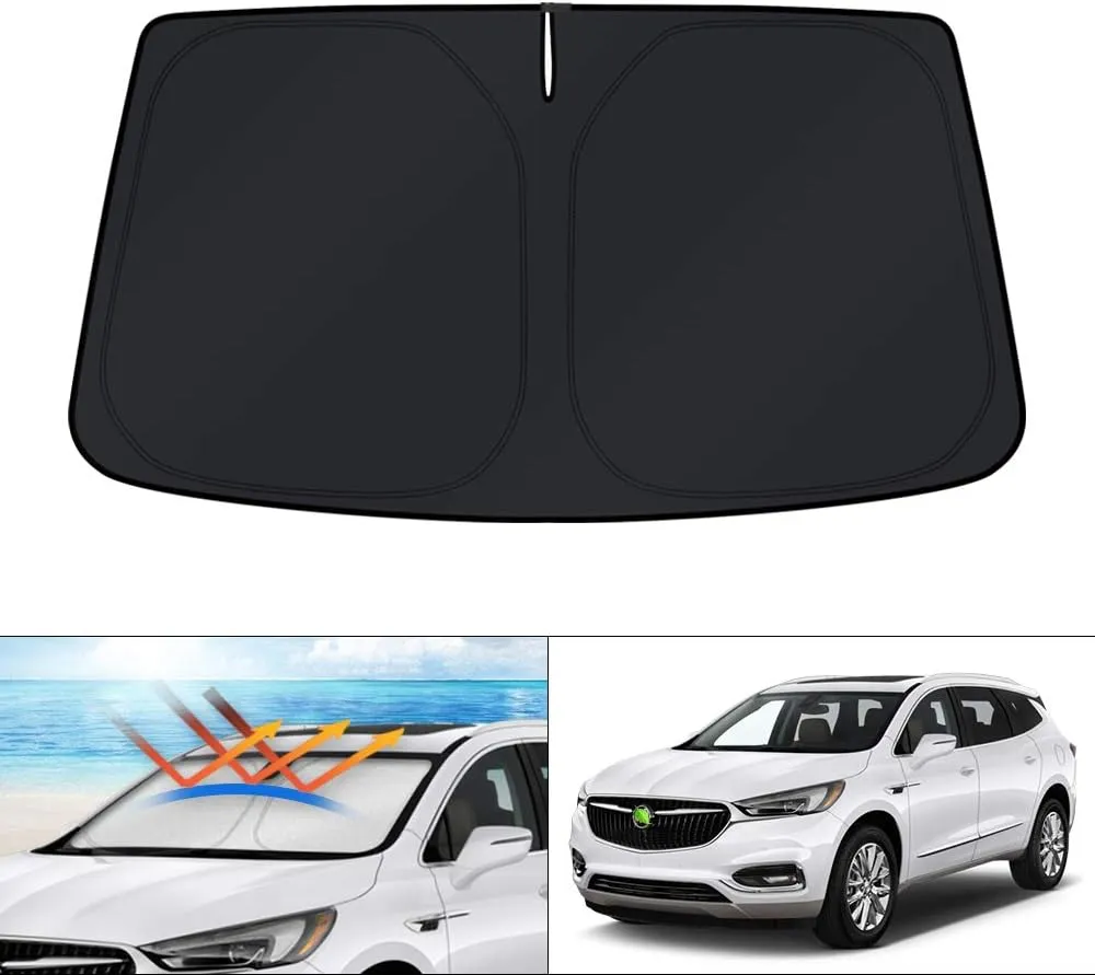 KUST Custom Fit Windshield Sun Shade for Buick Enclave Accessories 2018-2024 Sunshade Foldable Sun Visor Protector Blocks UV Rays Keep Your Car Cooler